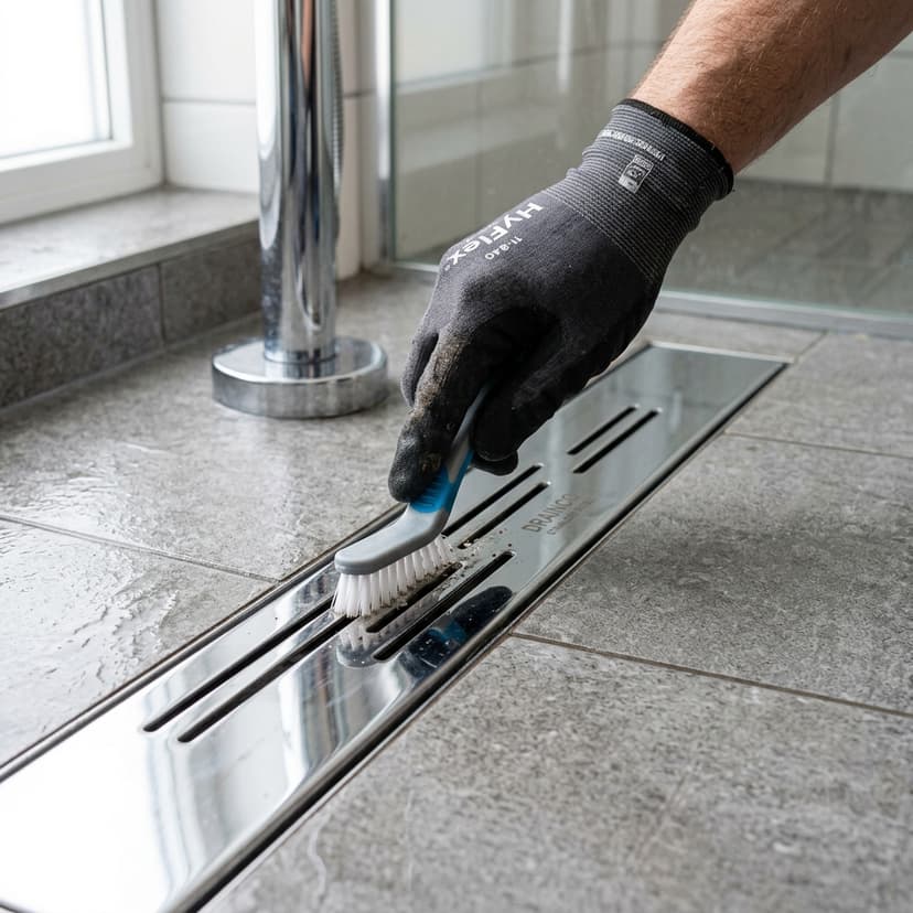 Professionelle Abflussreinigung im Badezimmer